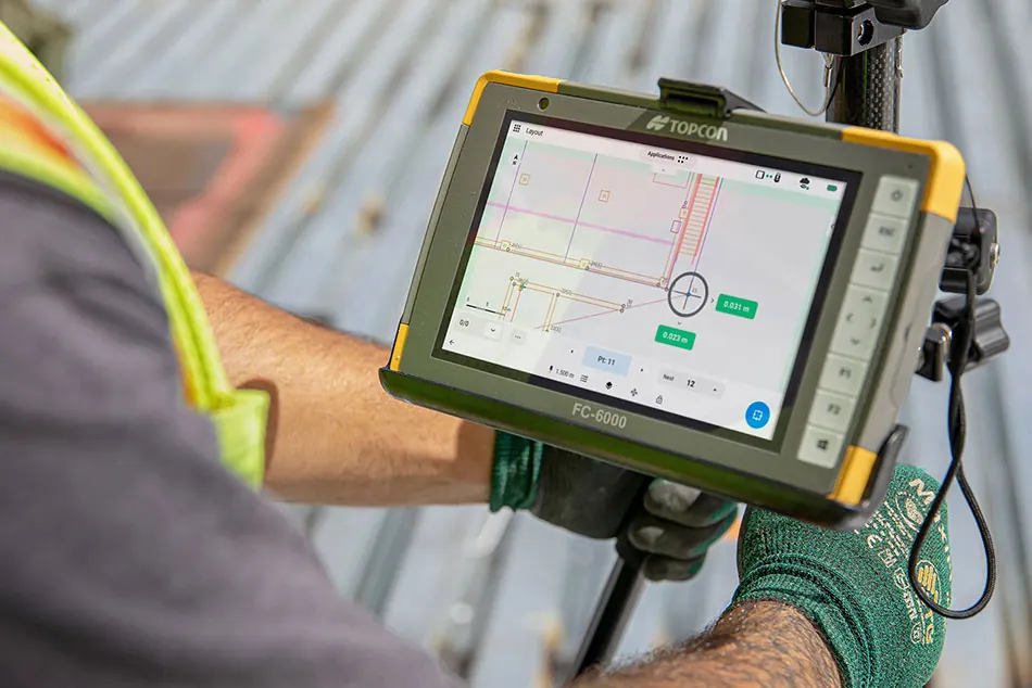 Replanteo en obra con la controladora Topcon FC-6000